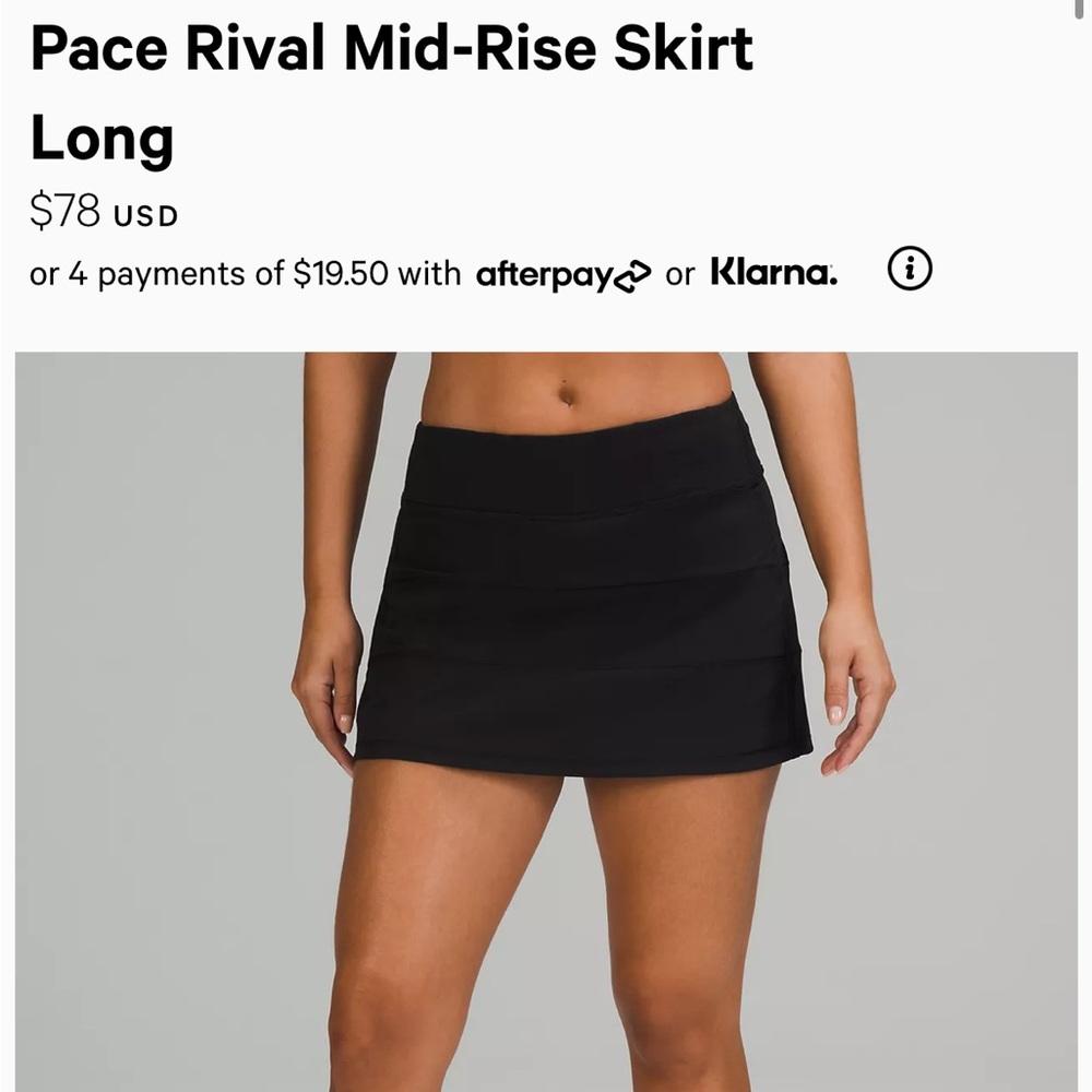 Lulu lemon skort